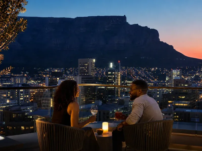 Cape Town coastline and Table Mountain
