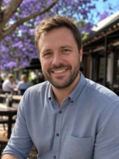 Fictional profile portrait of James