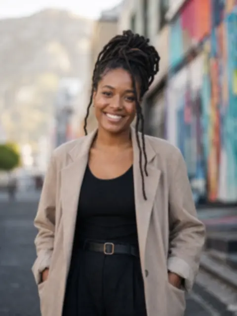 Fictional profile portrait of Zanele